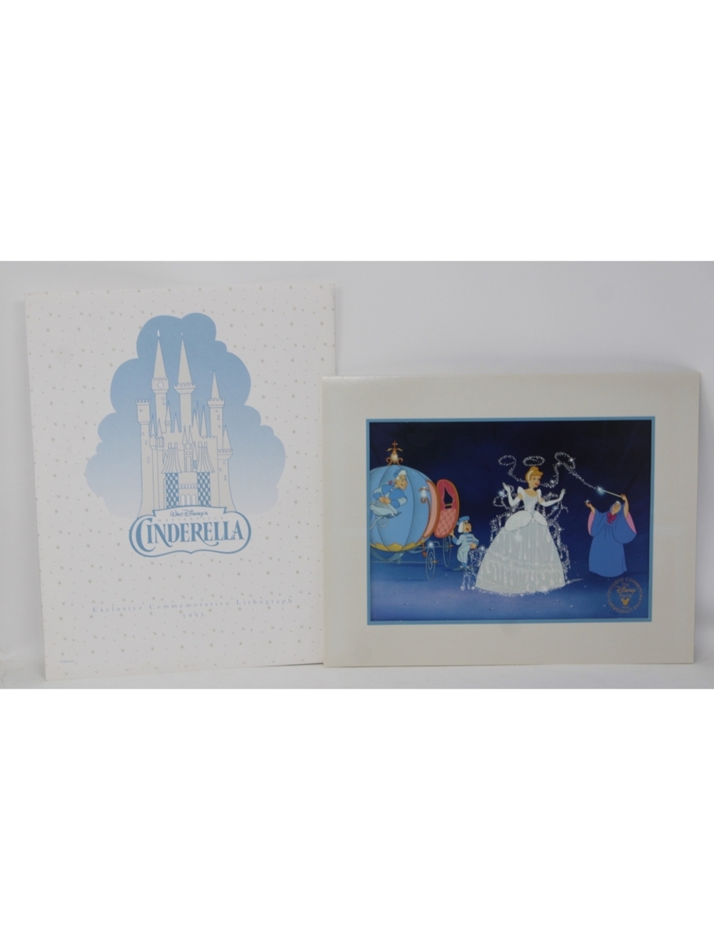 New Walt Disney’s Masterpiece CINDERELLA Exclusive Commemorative Lithograph 1995